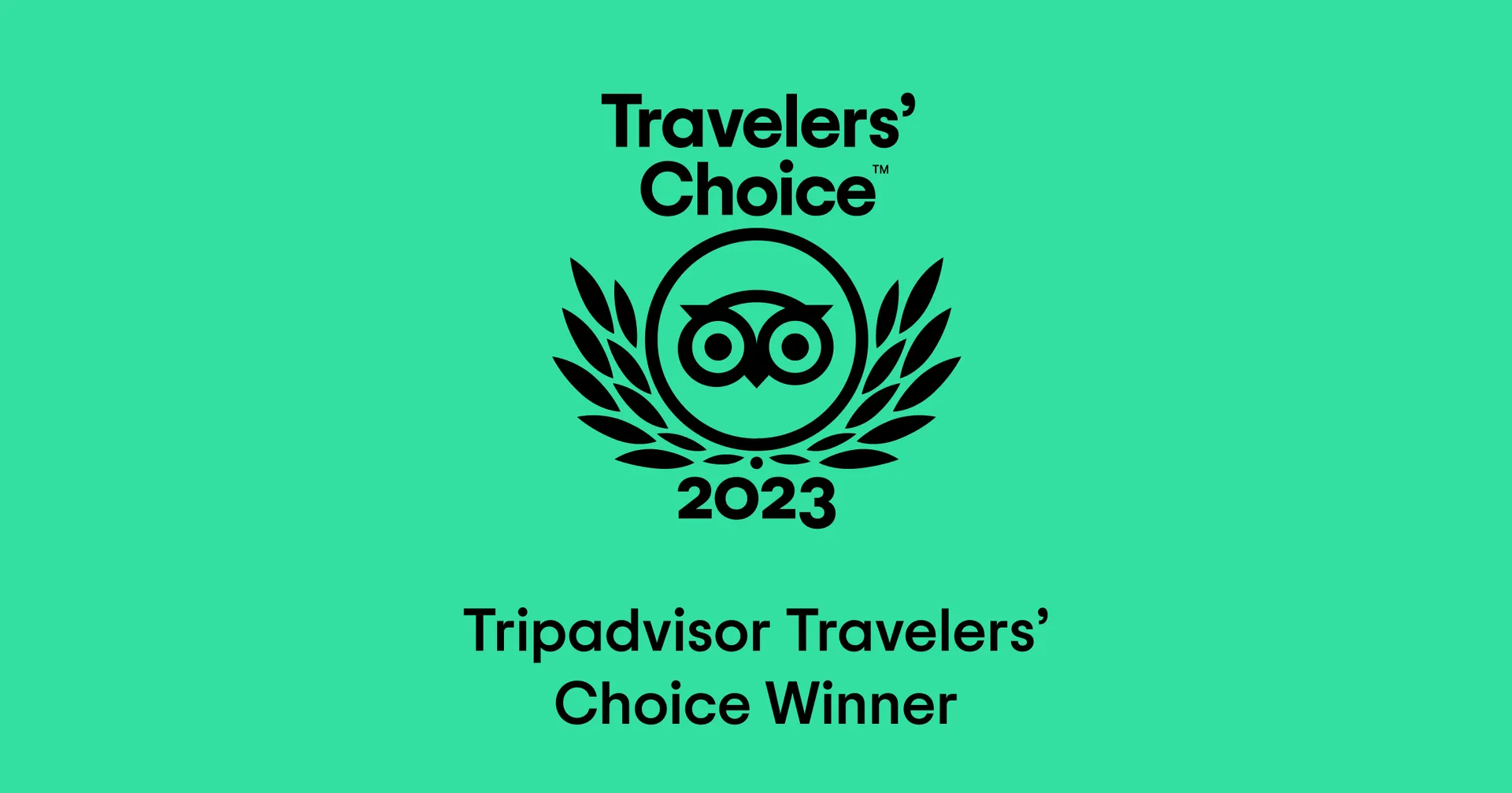 Tripadvisor Travelers' Choice Winner 2023
